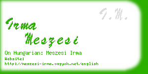 irma meszesi business card